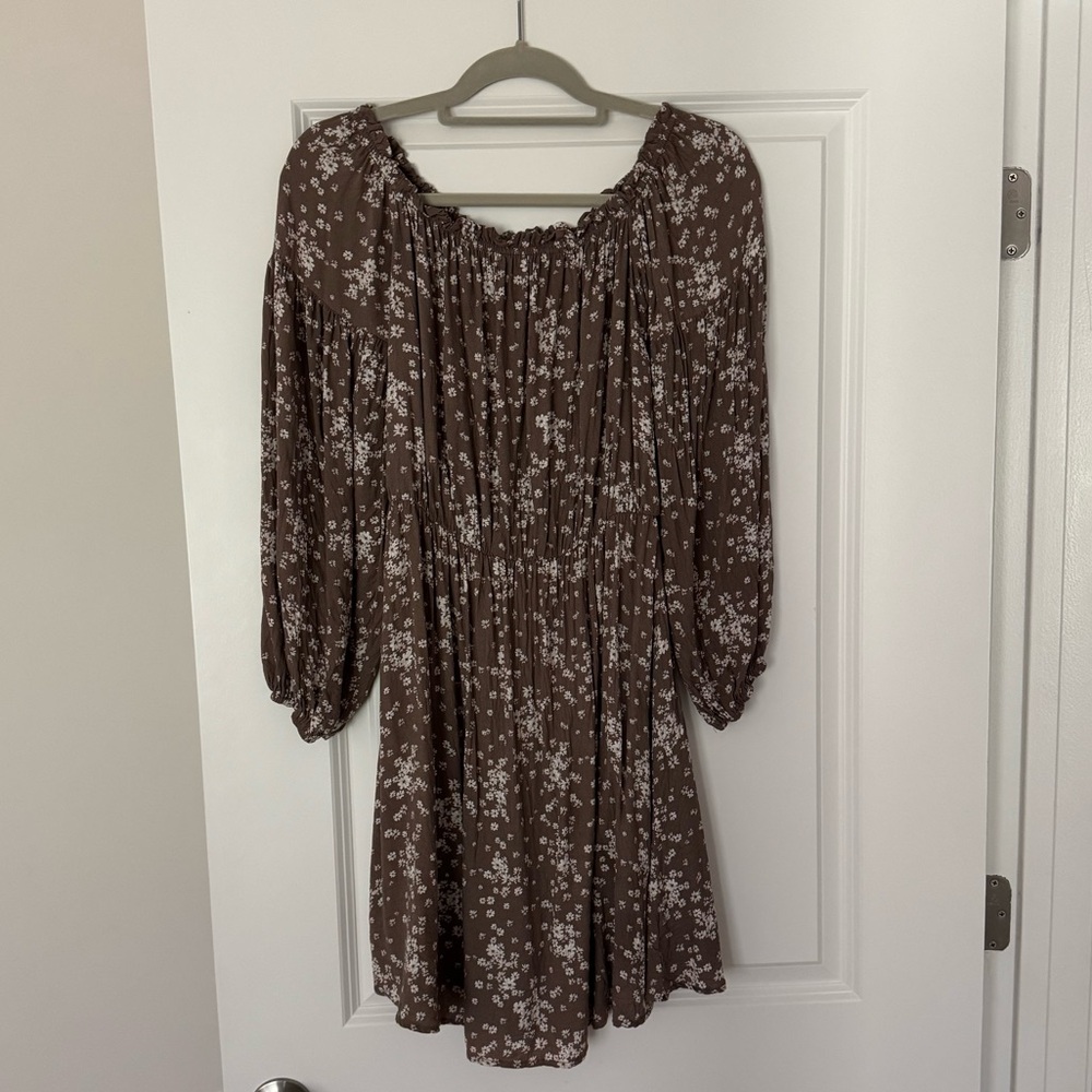 Sozy Floral Brown Dress
